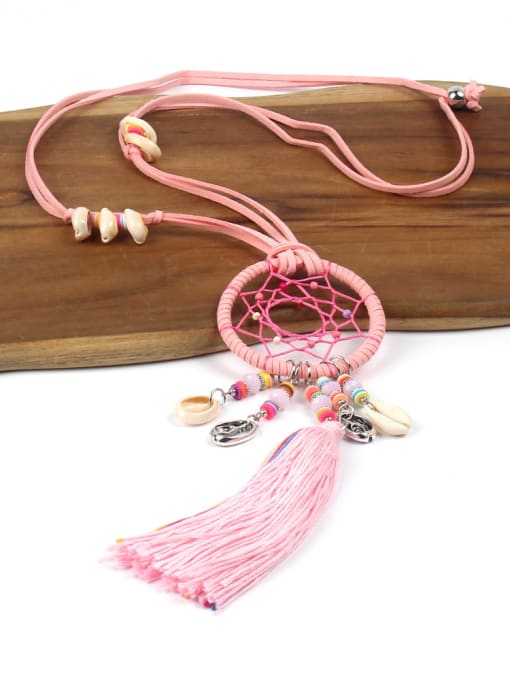 handmade Exaggerate Tassel Long Tassel Women Necklace 0