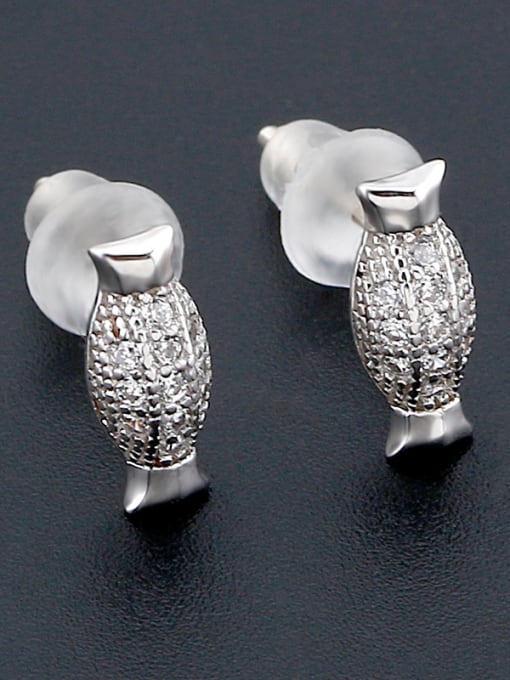 OUXI Tiny Simple Zircon Stud Earrings 1