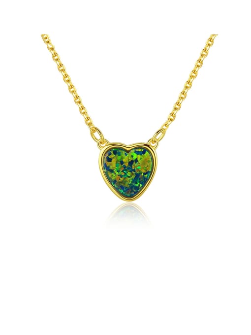 CCUI 925 Sterling Silver With Gold Plated Simplistic Heart Locket Necklace 0