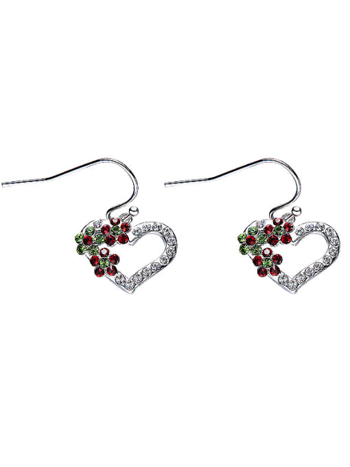CEIDAI Heart-shaped Crystal hook earring