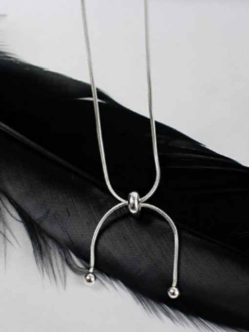 DAKA Fashion Personalized Little Adjustable Knot Silver Necklace 0