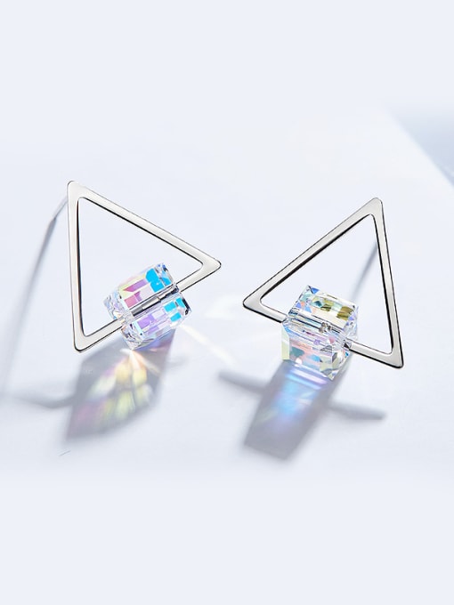 CEIDAI S925 Silver Triangle Shaped stud Earring