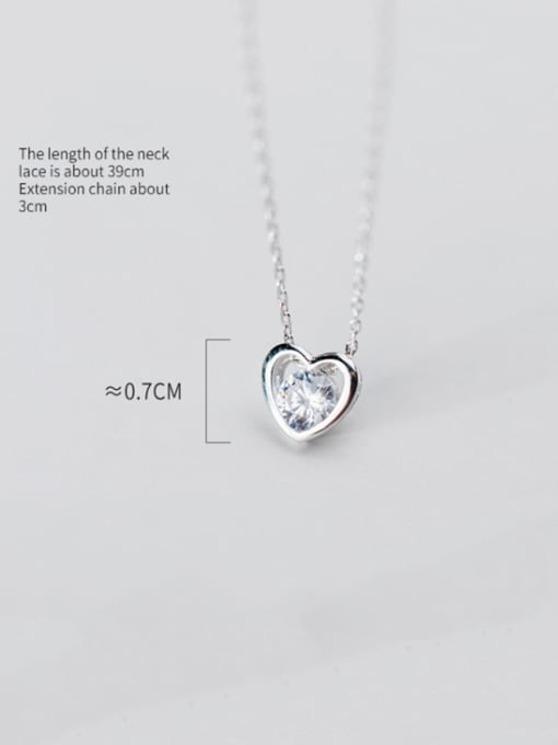 Rosh 925 Sterling Silver With Platinum Plated Simplistic Heart Locket Necklace 3
