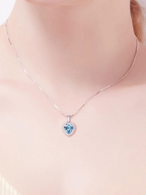 CEIDAI 2018 2018 2018 S925 Silver Heart-shaped Necklace 1