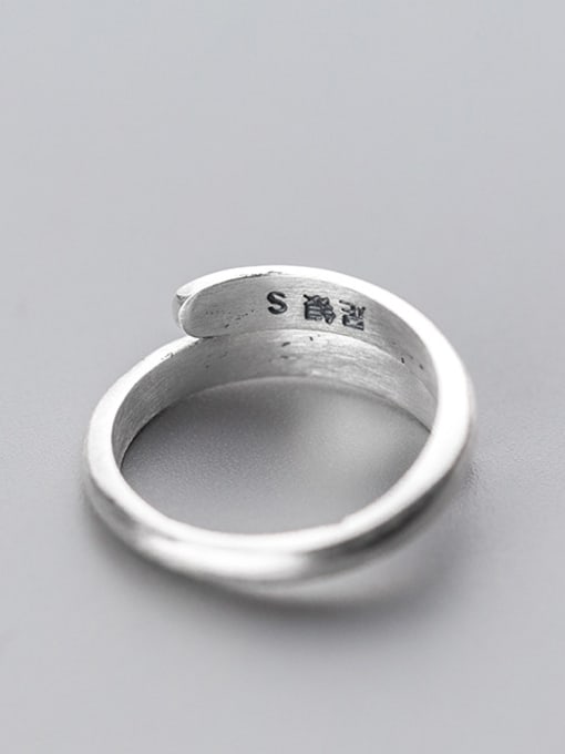 silver Creative Open Design Note Shaped S999 Silver Ring