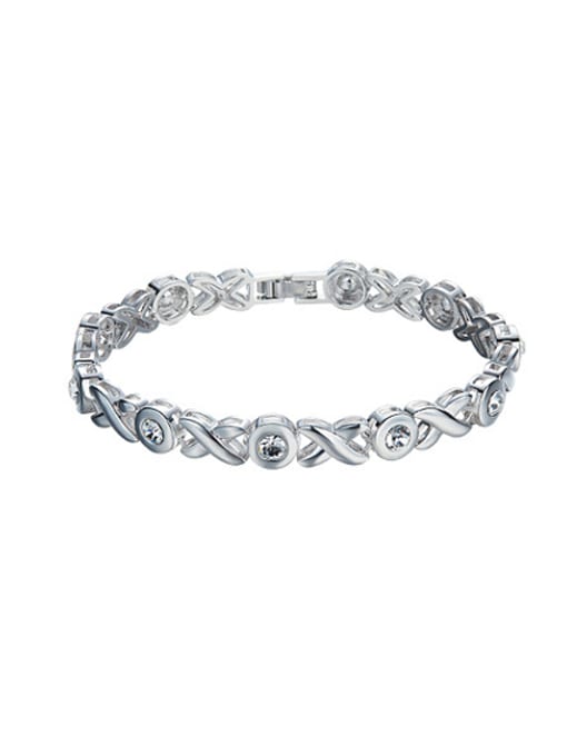 CEIDAI S925 Silver Crystal Bracelet 0