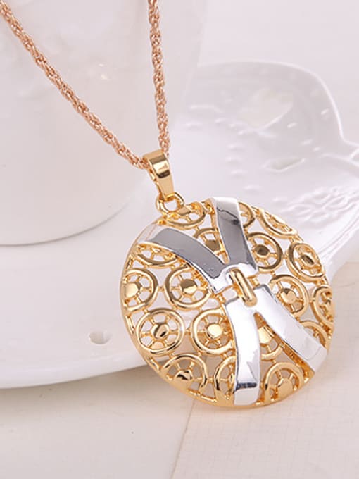 BESTIE Alloy Imitation-gold Plated Fashion Hollow Round Two Pieces Jewelry Set 1