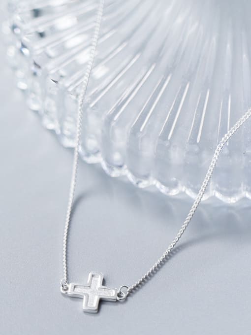 Rosh Sterling silver personality cross clavicle chain 2