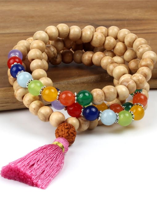 handmade Wooden Beads Multi-layer Colorful Bracelet 3
