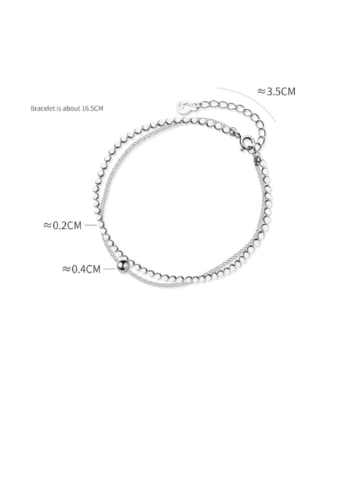 Rosh 925 Sterling Silver With Platinum Plated Fashion Round Bracelets 3