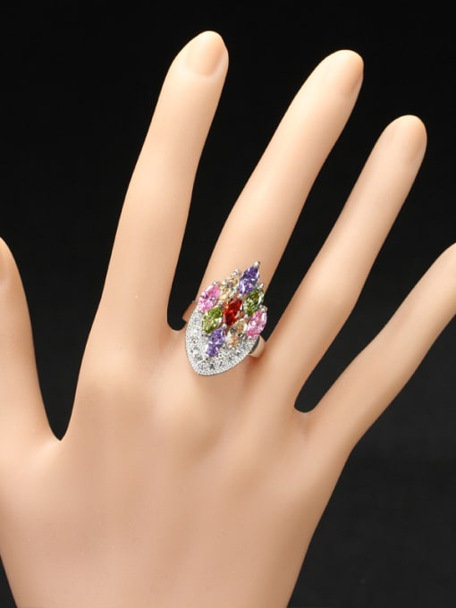 L.WIN Fashion Colorful Zircons Ring 1