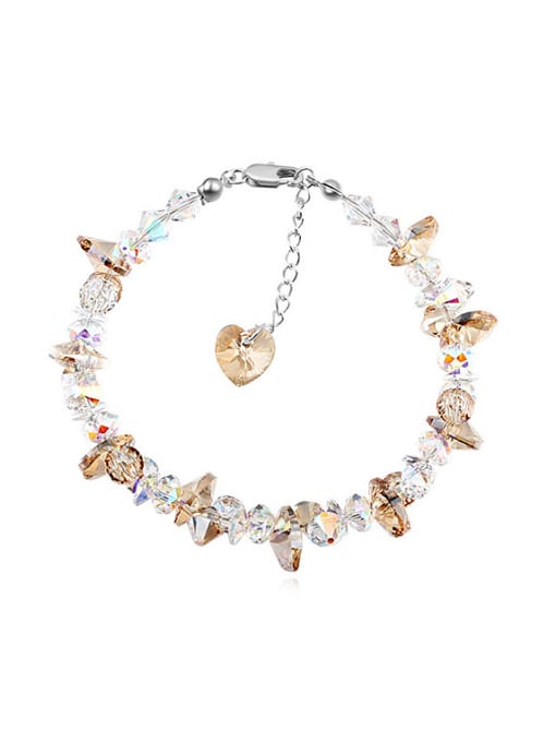 QIANZI Fashion Shiny Irregular austrian Crystals Alloy Bracelet 1