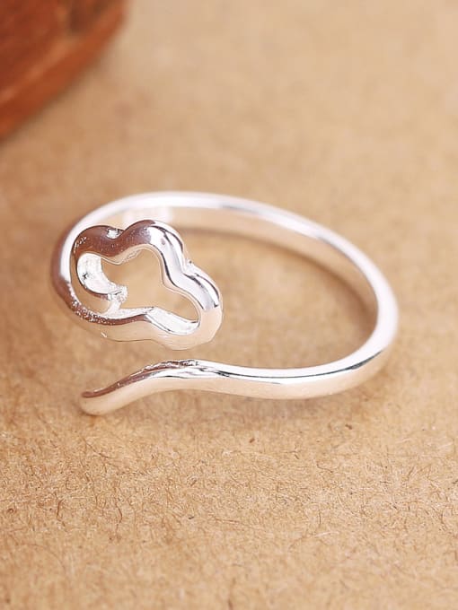 Peng Yuan Simple Cloud Silver Opening Ring 1