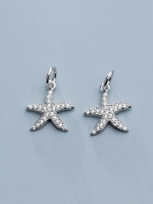 FAN 925 Sterling Silver With Cubic Zirconia  Fashion Sea Star  Pendants 1