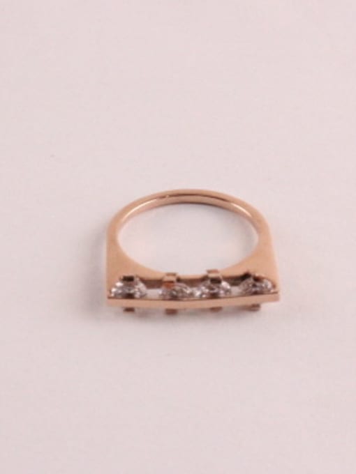 GROSE Simple Single Line Zircons Fashion Ring 1