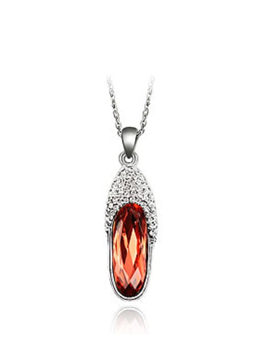 Red Fashion austrian Crystal Pendant Alloy Necklace