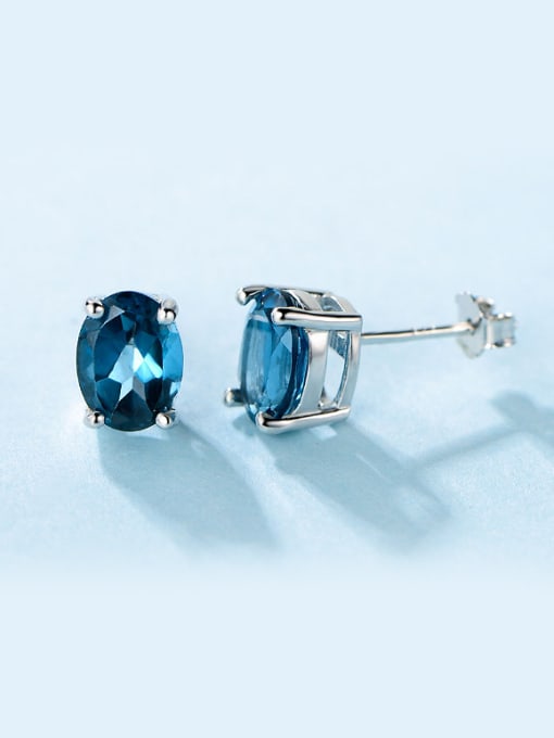 Blue Blue Zircon stud Earring