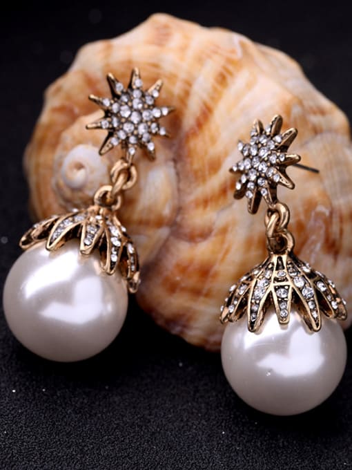 KM Artificial Pearls Drop stud Earring 1