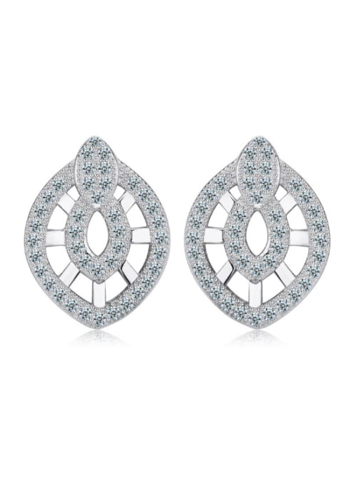 kwan Hollow Eye Shaped Fashion Stud Earrings