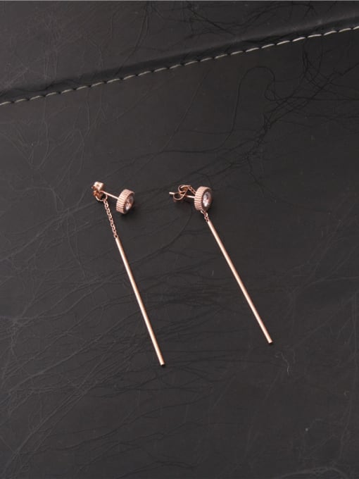 GROSE Simple Style Zircons Line Earrings 0