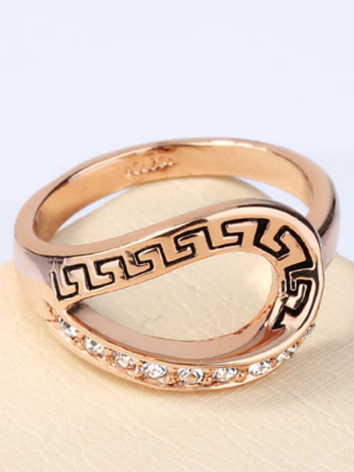 ZK Retro Pattern Simple Style Copper Material Ring 2
