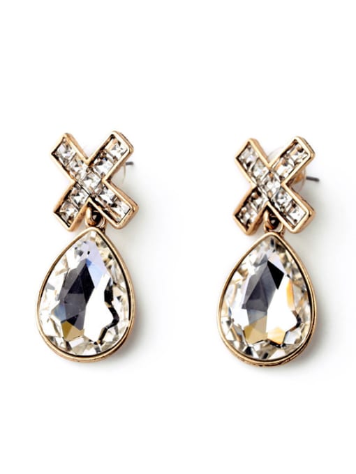 KM Exquisite Stones Drop Chandelier earring 0
