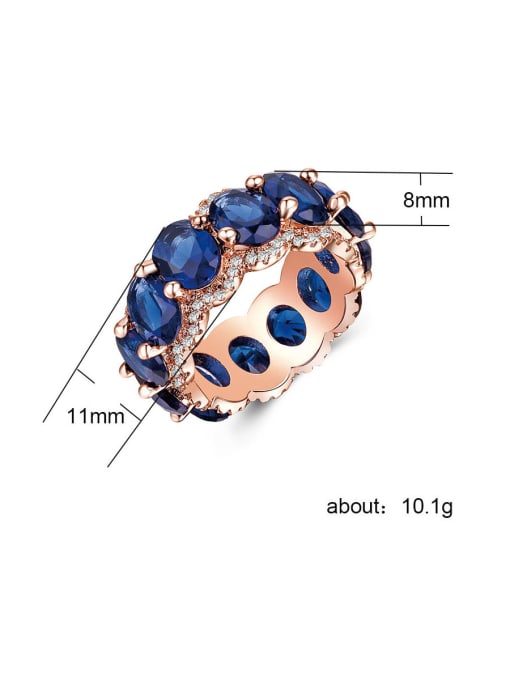 MATCH Copper With Cubic Zirconia  Luxury Round Band Rings 4