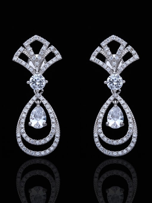 Earrings Luxury Two Pieces Set Jewelry Fashion Wedding Accessories