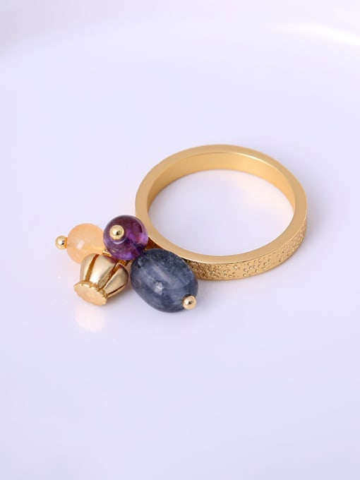 golden Women Exquisite Crown Shaped Gemstone Ring