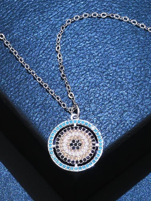 silvery Copper With Cubic Zirconia Trendy Round Necklaces