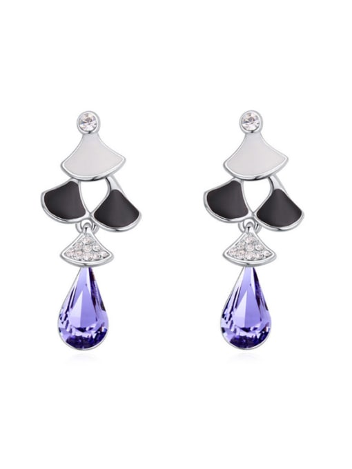 QIANZI Exquisite Personalized Water Drop austrian Crystals Alloy Earrings