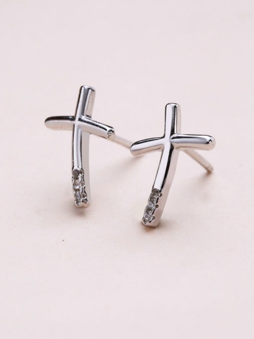 One Silver Simply Style Number Ten stud Earring 2