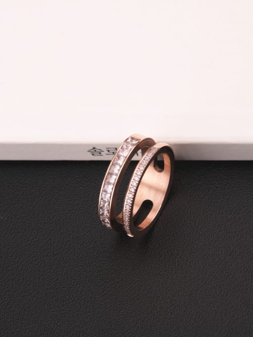 GROSE Fashion Double Lines Women Ring 1