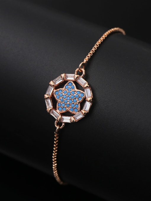 Rose Gold Star Copper Stretch Bracelet