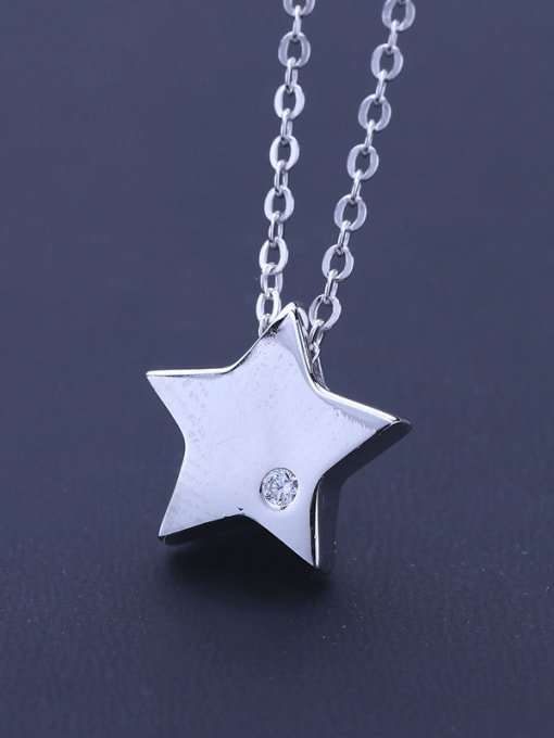 One Silver 925 Silver Star Necklace 0