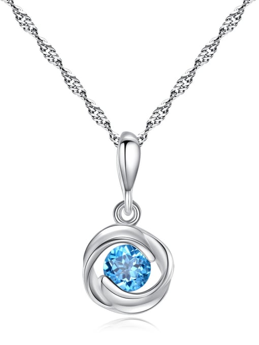 CCUI 925 Sterling Silver With Fashion Round Necklaces 0