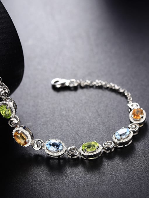 Deli Fashion Multi-color Gemstones Bracelet 3