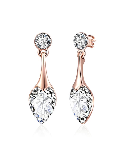 Ronaldo Charming Heart Shaped Zircon Stud Earring 0