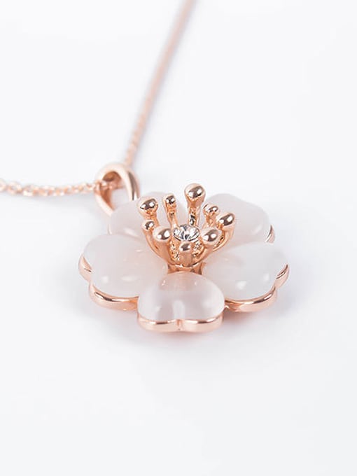 BESTIE Alloy Rose Gold Plated Fashion Opal Flower-shaped Two Pieces Jewelry Set 1