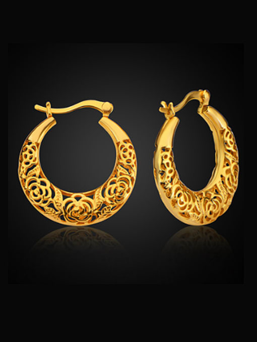 Days Lone Retro Hollow Round Clip clip on earring