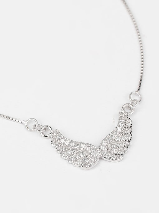 Peng Yuan Little Angel Wings Zircon Necklace 2