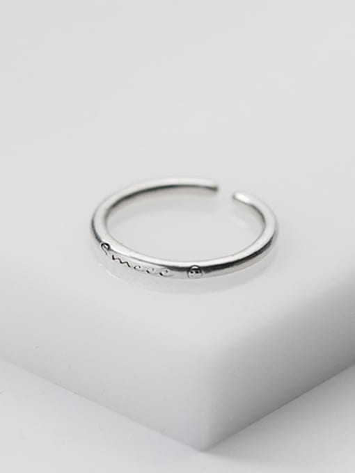 S925 Silver Elegant Open Design Geometric S925 Silver Ring