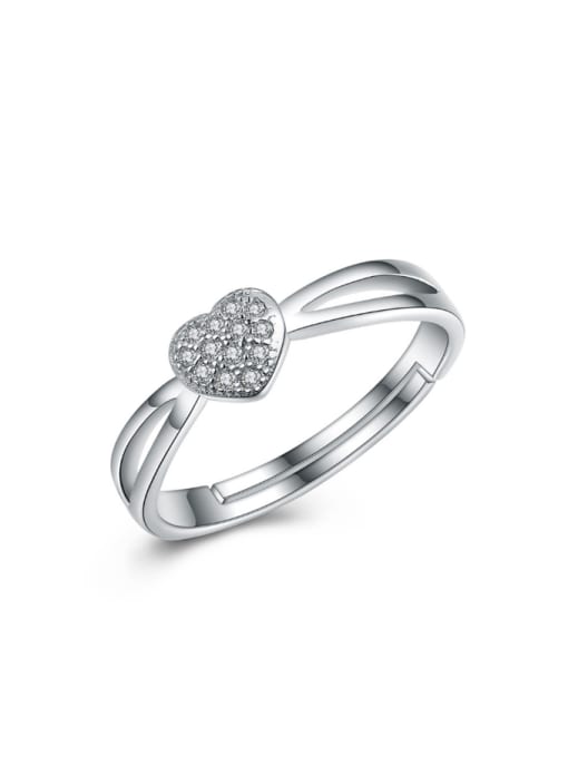 kwan Micro Pave Zircon Temperament Opening Ring 0