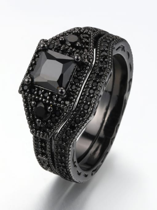 ZK Black Nano Black Plated Western Style Ring 1