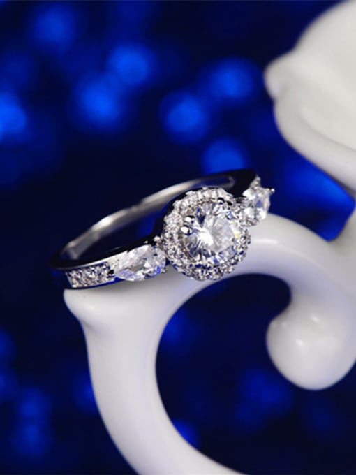 L.WIN Hearts and Arrows Zircons Engagement Ring 1