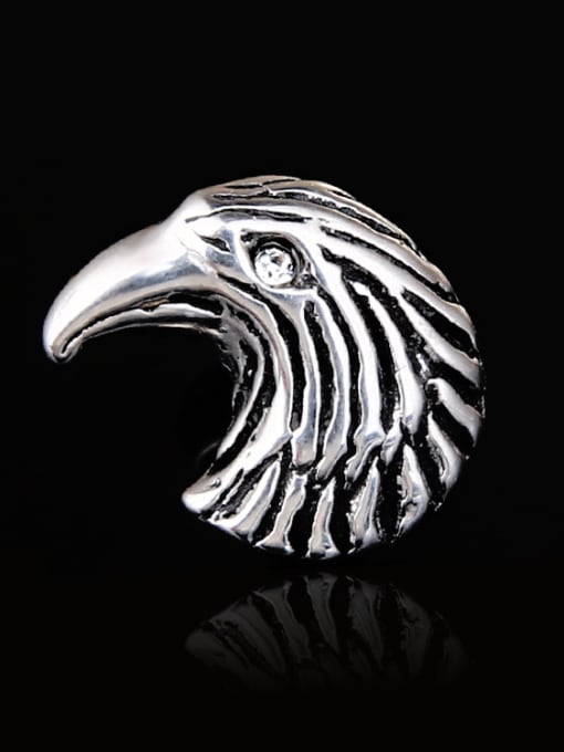 Old silver Stainless Steel With Antique Silver Plated Trendy Animal eagle Stud Earrings
