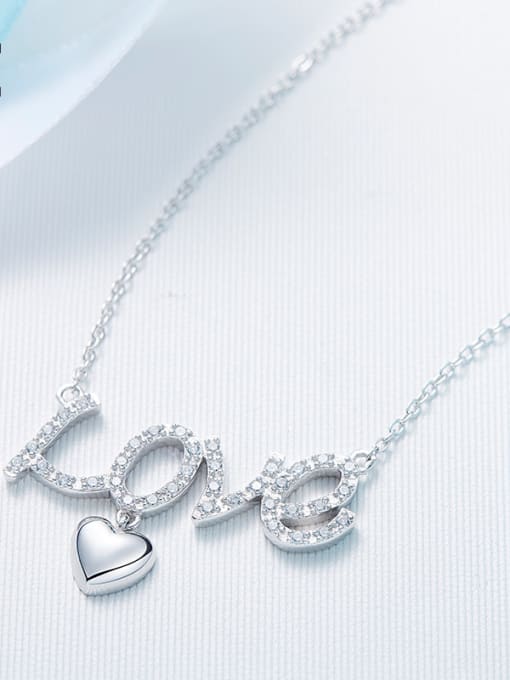 CEIDAI 2018 S925 Silver Letter-shaped Necklace 2