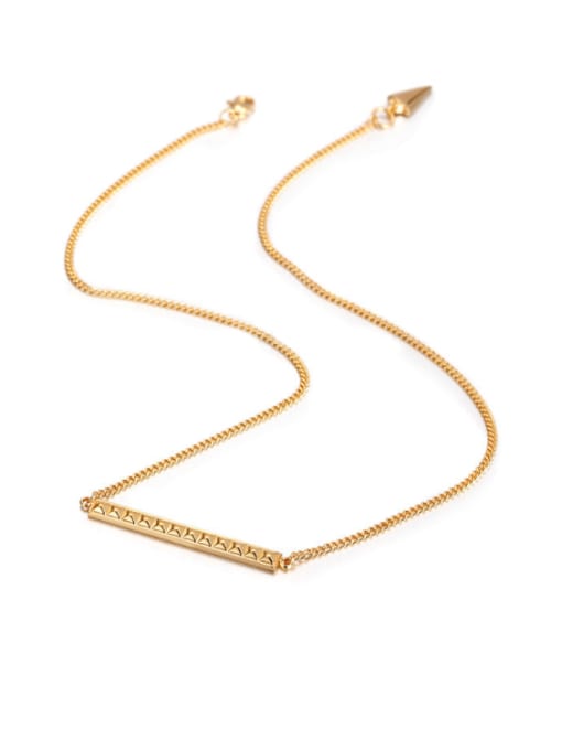 Gold Titanium Gold Personality  Diamond Long Necklace