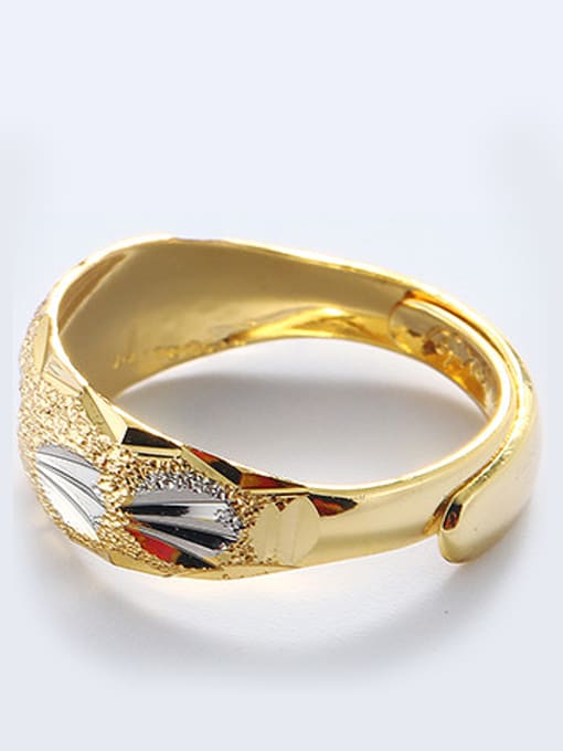 XP Copper Alloy Multi-gold Plated Fashion Stamp Opening Ring 1