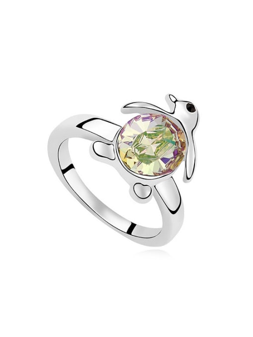 QIANZI Personalized Little Penguin austrian Crystal Alloy Ring